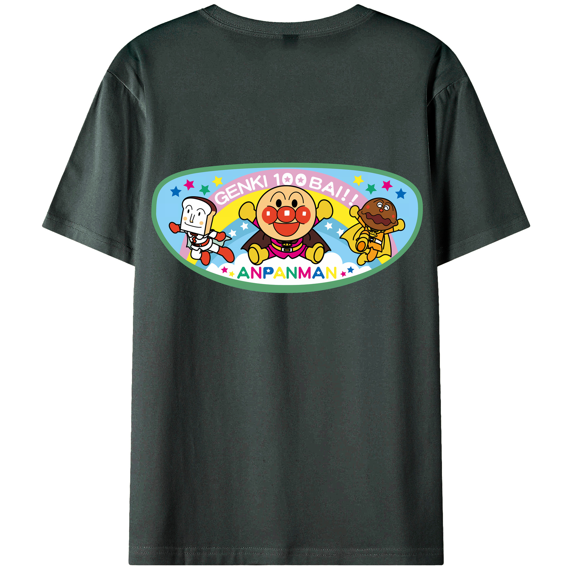 （画像用） アンパンマン Anpanman 綿100％ メンズ半袖Tシャツ（バックプリント） 通気性